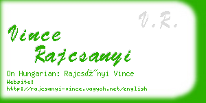 vince rajcsanyi business card